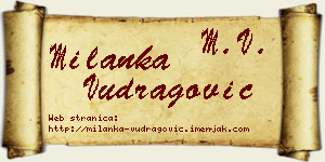 Milanka Vudragović vizit kartica